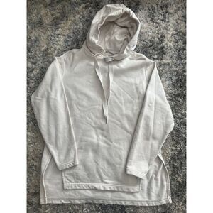 ATHLETA Pullover Yogi High Low Sweatshirt Pearl White Hoodie Long Size XS